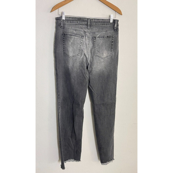 Joes Jeans 31 Black Gray High Rise Straight Leg Raw Hem Margot Womens - Picture 8 of 10